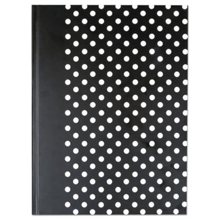 UNIVERSAL OFFICE PRODUCTS UNV Dots Bound Notebook, Black 66350